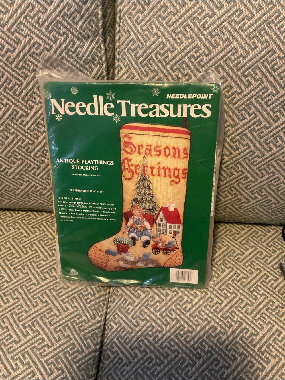 Antique Playthings Christmas Stocking Kit - Cream & Red